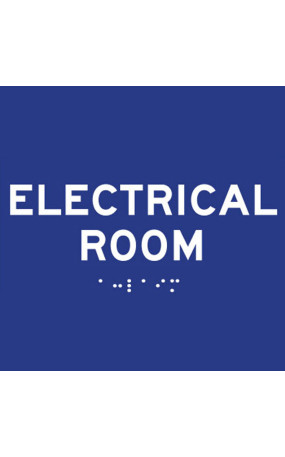ADA Electrical Room Text and Braille Sign