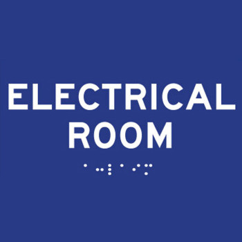 ADA Electrical Room Text and Braille Sign