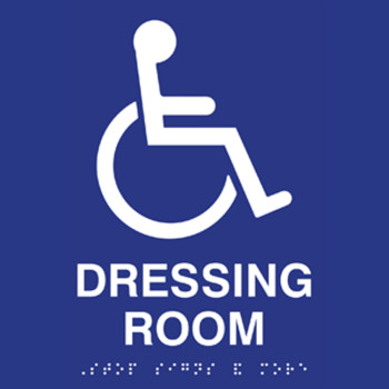 ADA Compliant Dressing Room Sign with Access Symbol