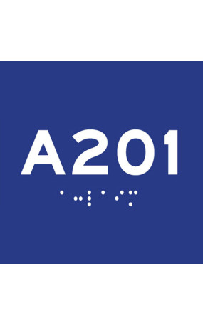 ADA Compliant Custom Room Number Sign - Tactile Text - Braille