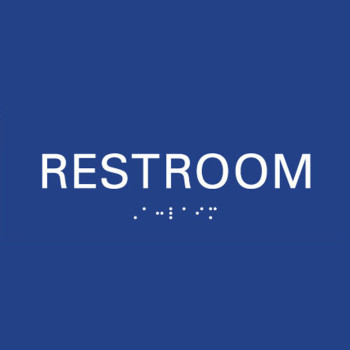 ADA Compliant Restroom Wall Sign without Pictograms