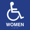 ADA Compliant Accessible Symbol Women Restroom Wall Sign