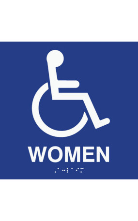 ADA Compliant Accessible Symbol Women Restroom Wall Sign