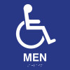 ADA Compliant Accessible Symbol Men Restroom Wall Sign