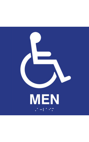 ADA Compliant Accessible Symbol Men Restroom Wall Sign