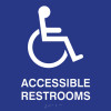 ADA Compliant Accessible Restrooms Guide Sign
