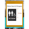 ADA Accessible Symbol Restroom Wall Sign - Right Arrow
