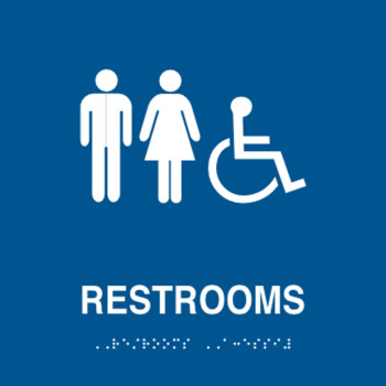 Restrooms Accessible Braille