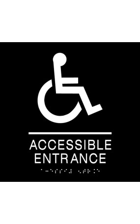 ACCESSIBLE ENTRANCE Wheelchair Sign