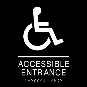 ACCESSIBLE ENTRANCE Wheelchair Sign
