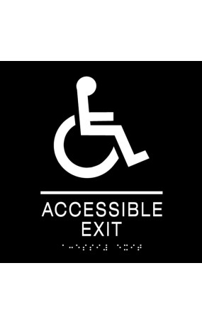 ACCESSIBLE EXIT Wheelchair Sign