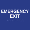 ADA Compliant Emergency Exit Sign with Tactile Text and Grade 2 Braille