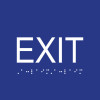 ADA Compliant Exit Sign with Tactile Text and Grade 2 Braille