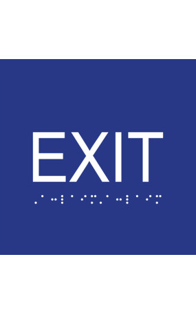 ADA Compliant Exit Sign with Tactile Text and Grade 2 Braille