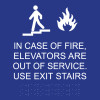 ADA In Case of Fire Use Exit Stairs Sign - Tactile Text & Braille