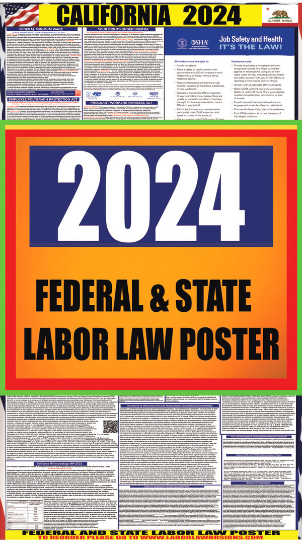 2024 California Labor Law Posters ⭐ State, Federal, OSHA