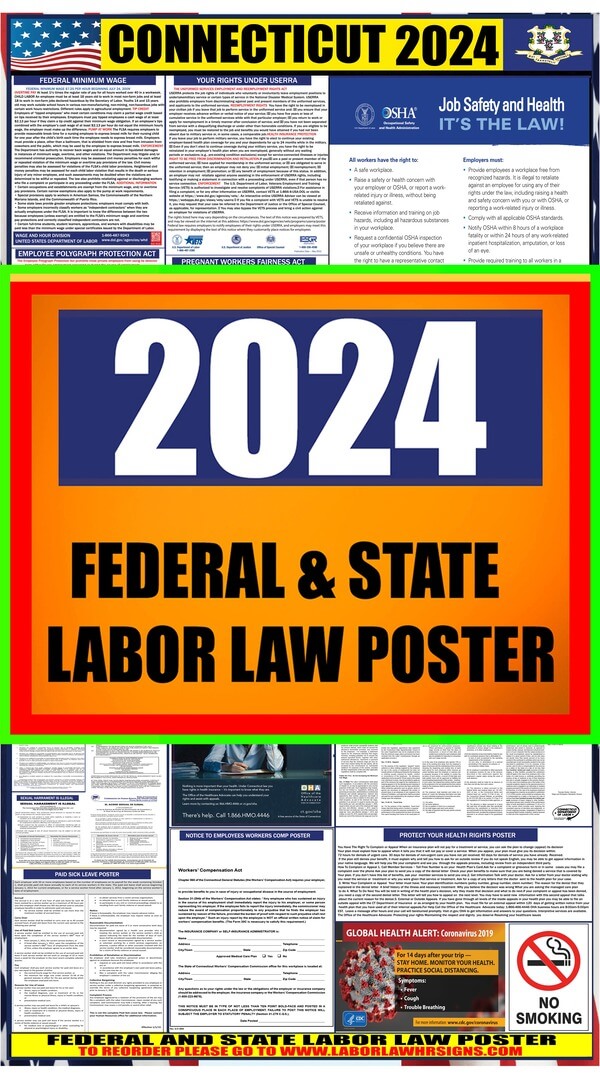 2024 Connecticut Labor Law Posters ⭐ State, Federal, OSHA