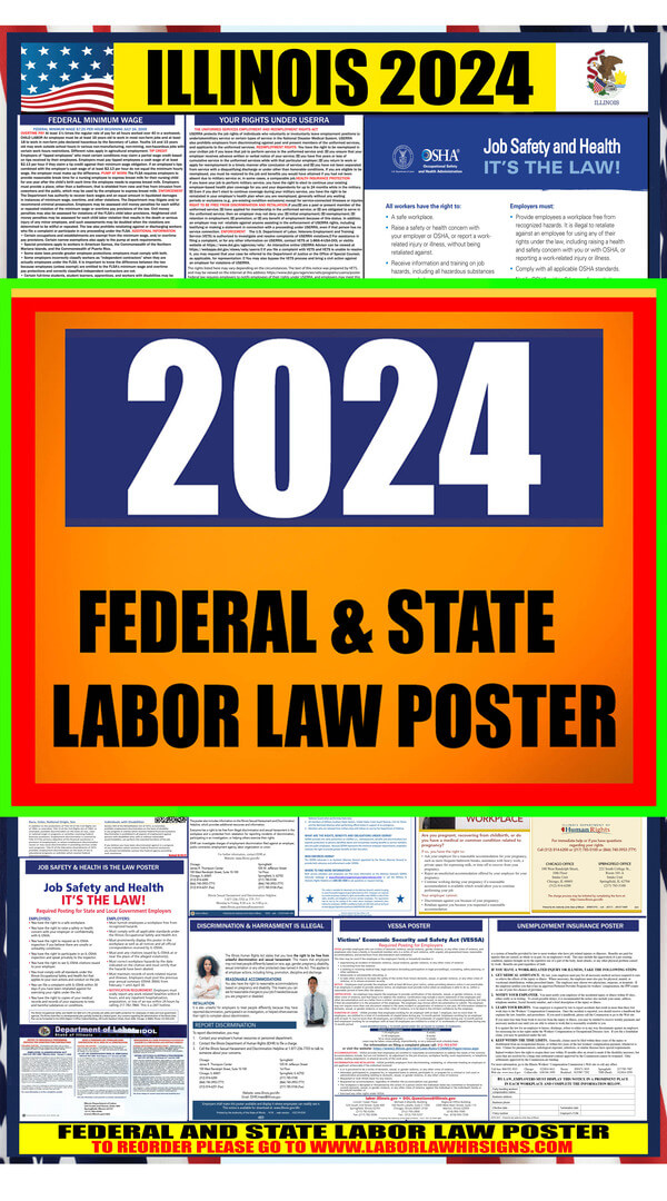 2024 Illinois Labor Law Posters ⭐ State, Federal, OSHA LABORLAWHRSIGNS