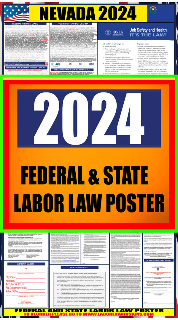 2025 Nevada Labor Law Posters ⭐ State, Federal, OSHA LABORLAWHRSIGNS