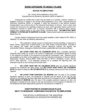 arizona claims poster workexptobodilyfluids hiv aids hepc small