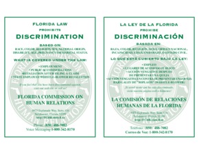 florida florida law discrimination poster small