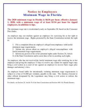 florida poster fl minimum wage  english small