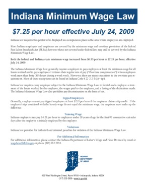 indiana indiana  minimum wage small