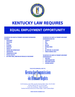 kentucky equal employment opportunitiy poster english small