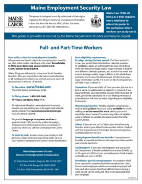 maine maine employment security law small