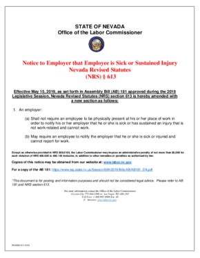 nevada notice of sick or injury  small
