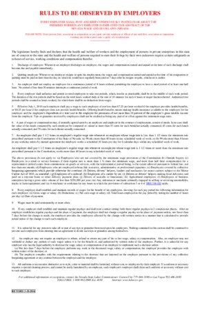 nevada rules to be observed effective  small