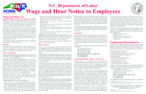 north carolina labor law poster english small