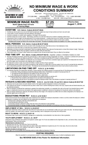 north dakota min wage poster aug  small