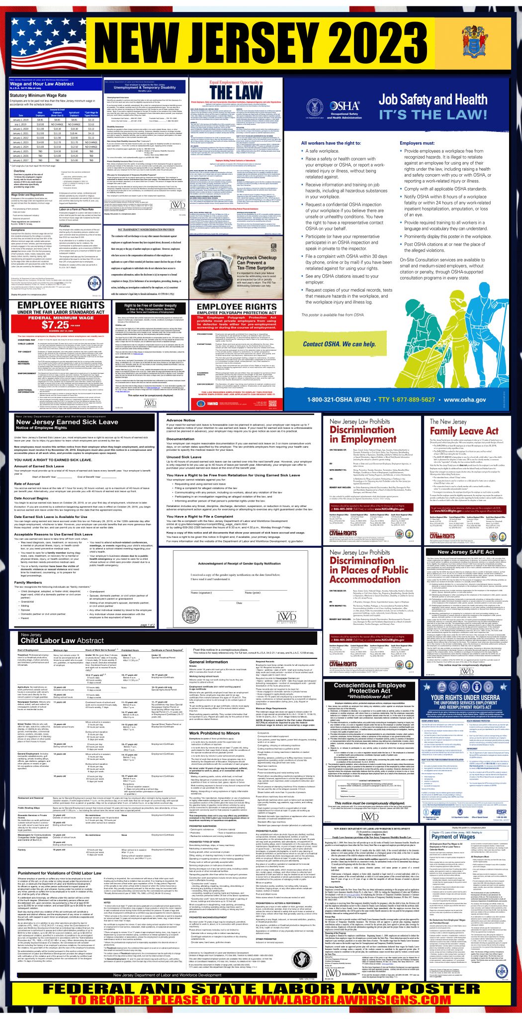 2023 New Jersey Labor Law Posters โญ | State, Federal, OSHA 2023 New Jersey Labor Law Posters โญ | State, Federal, OSHA